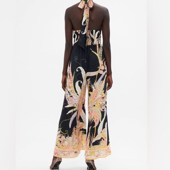 NWOT Camilla Halterneck Jumpsuit with Tie Neck Lady of the Moon. SMALL - Picture 3 of 11